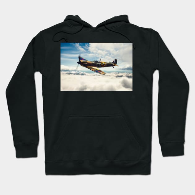 Spitfire P7350 Hoodie by aviationart